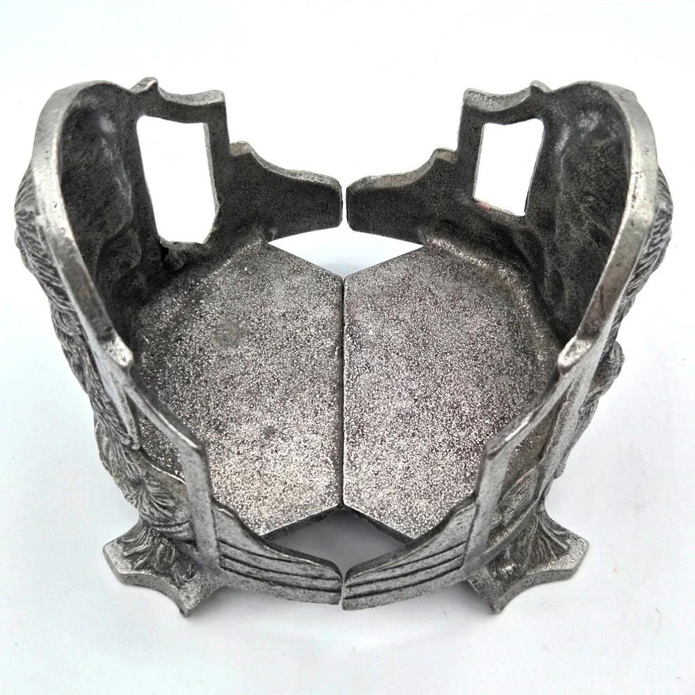 Vintage‎ Cat & Kitten Pewter Jar Candle Holder 1998 Carson Pewter Large Footed